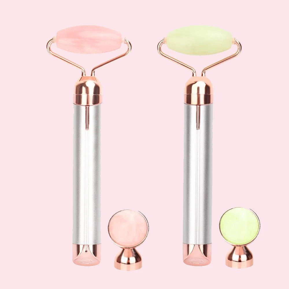 Rolo de Quartzo Rosa — Massajador Facial Lifting